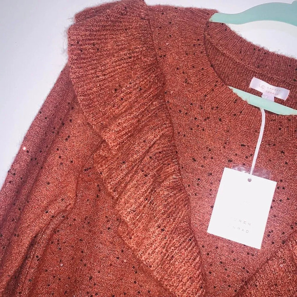 Women’s LC Lauren Conrad sweater size M, color ginger snap sparkle - Picture 2 of 4